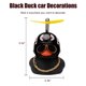 thumbnail image 3 of Pato negro BRI con casco decoración exterior multiusos para coche y dormitorio, 3 of 8