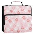 thumbnail image 5 of FORMRS Zipper Binder with Shoulder Strap 2-inch Ring 500 Sheet Capacity File Bag, Pink Paw Pattern, 5 of 5