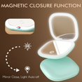 thumbnail image 1 of SUSIELADY Touch Screen LED Makeup Compact Mirror Double Sided Travel Makeup Mirror 1X/5X Magnification Lighted Cosmetic Foldable Mirror, 1 of 5