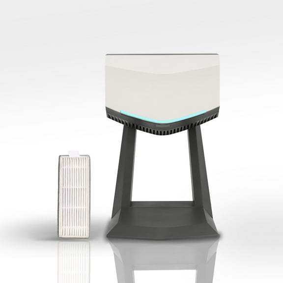 REVSQUARED Hand Dryer with Accessory Stand & HEPA filter for Commercial/Residential (Home) Use - Compact, Portable, High Speed, UL/ETL Listed (Arctic White Bundle)