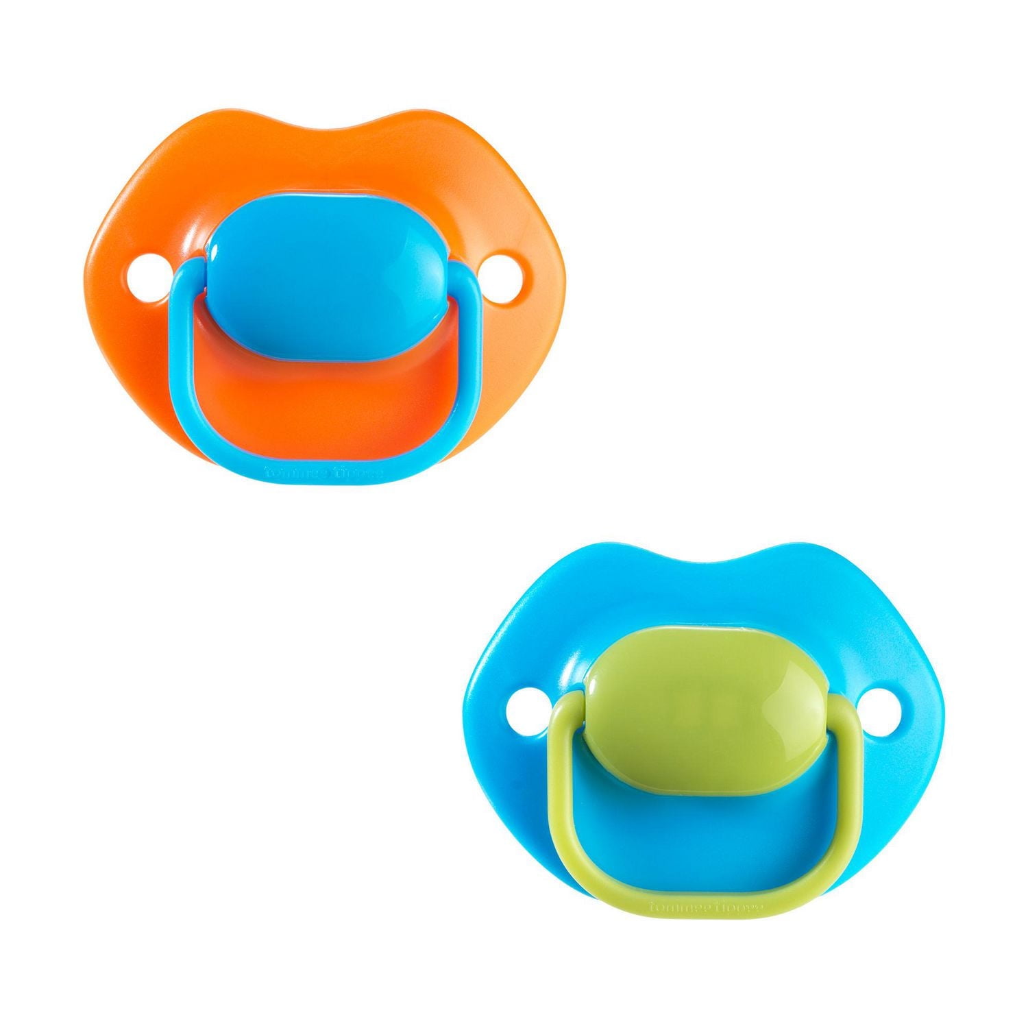 Tommee Tippee FunBrights Pacifiers, Symmetrical Design, BPA-Free Silicone Baglet, Includes Sterilizer Box, 6-18m, 2-Count