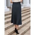 thumbnail image 3 of DARING DIVA Women's A Line Pleated Work Business Flare Skirts X-Small Dark Blue, 3 of 6