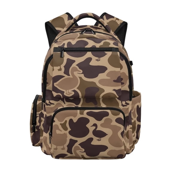 Bulopur Camo Hunting Duck Kids Backpack for Boys Camo Print School Bag Lightweight/Breathable/Durable/Waterproof Multi-Pocket Book Bag for Kids 6-12 Back to School