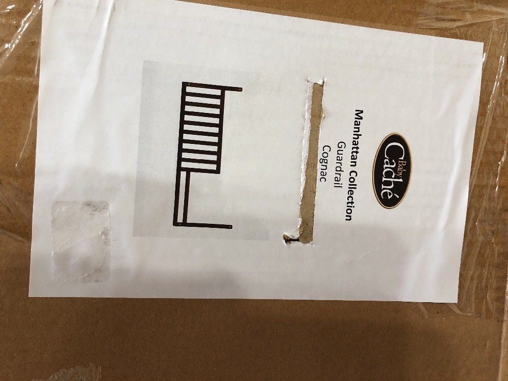 Baby Cache Manhattan Toddler Bed Guard Rail Cognac New