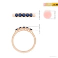 thumbnail image 5 of ANGARA Natural Half Eternity Five Stone Blue Sapphire Wedding Band in 14K Rose Gold for Women (Size-2.8mm) | September Birthstone, Anniversary, Jewelry Gift for Women | Natural Blue Sapphire Ring, 5 of 10