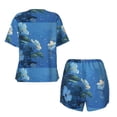 thumbnail image 5 of Lsque Hibiscus Flowers Calm Water Women's Short-Sleeved Pajama Set - 2 Piece Soft and Lightweight Sleepwear Set-4X-Large, 5 of 9