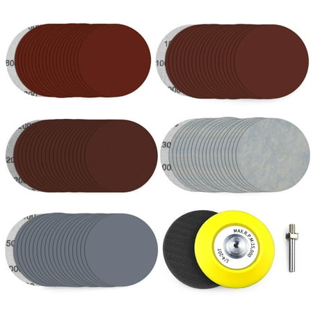 

100pcs Sanding Discs Set 3 inch Quick Change Sanding Discs with 1/4 Holders Die Grinder Quick Change Disc Surface Conditioning Burr Rust Paint Removal