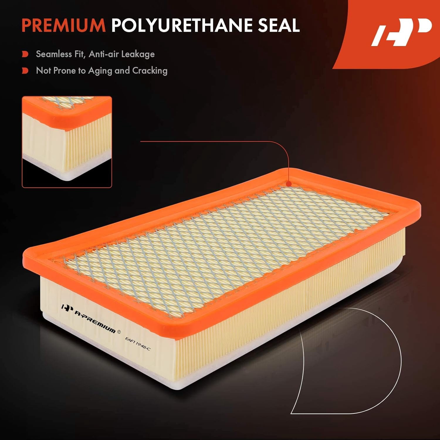 A-Premium 2-PC Front Engine Air Filter Compatible with Chrysler 200 2015 2016 2017, Flexible Panel, Replace# 68245454AA