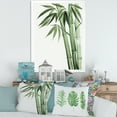 thumbnail image 3 of Designart 'Palm Bamboo Detail On White II' Traditional Framed Art Print, 3 of 4