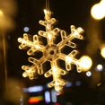 thumbnail image 4 of 7 piezas de luces LED navideñas para ventana con ventosa, para árbol de Navidad, campanas de Papá Noel, alce navideño, viento, 4 of 5