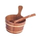 thumbnail image 2 of Cubo y cucharón de Sauna, contenedor de almacenamiento de madera, cubo de leche profesional de 4L, accesorios de Sauna para baño, piscina, SPA, 2 of 9