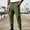 A184 Army Green, variant on Men's Elastic Waist Cargo Joggers Slim Fit with Zippered Side Pockets Streetwear Style for Everyday Outdoor Activities and Urban Look