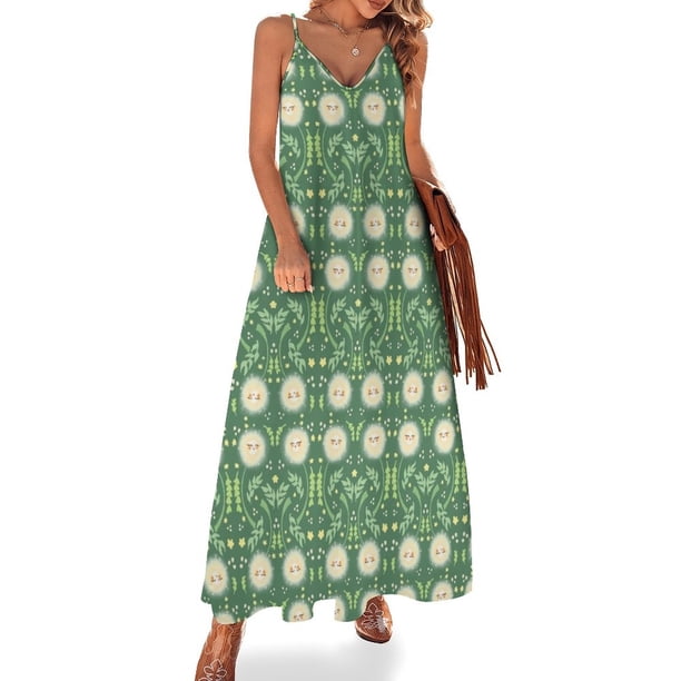 Nuevo vestido sin mangas con estampado de diente de león lindo vestidos de verano mujer Vestidos de verano para mujer