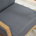 thumbnail image 4 of FERPIT Faux Leather Fabric Nursery Rocking Chair Modern Accent Upholstered Rocker Chair with Metal Frame and Thick Cuchion for Living Room Bedroom Balcony, Gray, 4 of 6