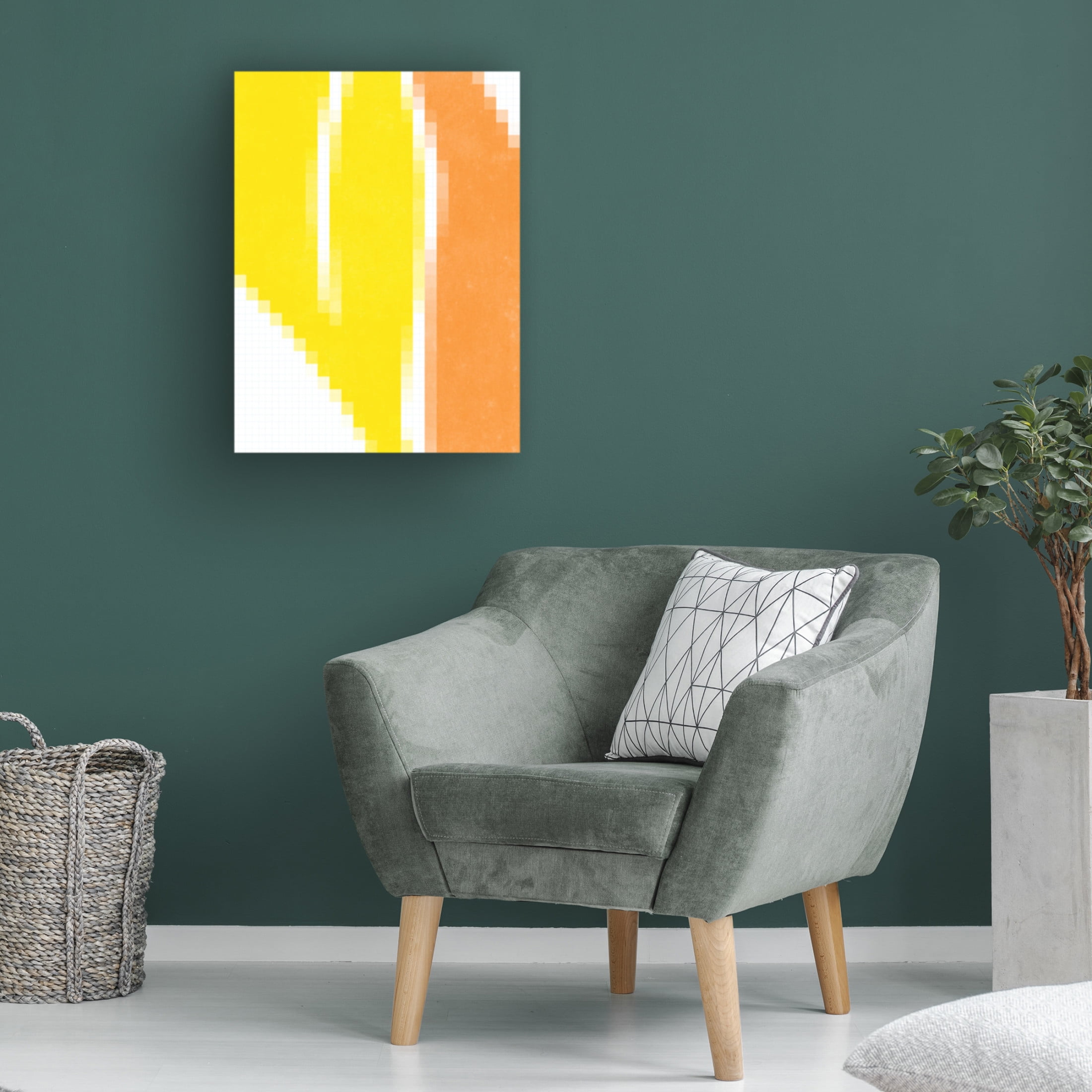 Trademark Fine Art June Erica Vess  Pixel Leaves VI Canvas Wall Art