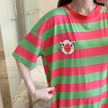 

Retap Women s Pajamas Night Dress Sleepwear Cute Korean Style Women Dresses Nightwear Short Sleeve Nighty Plus Size