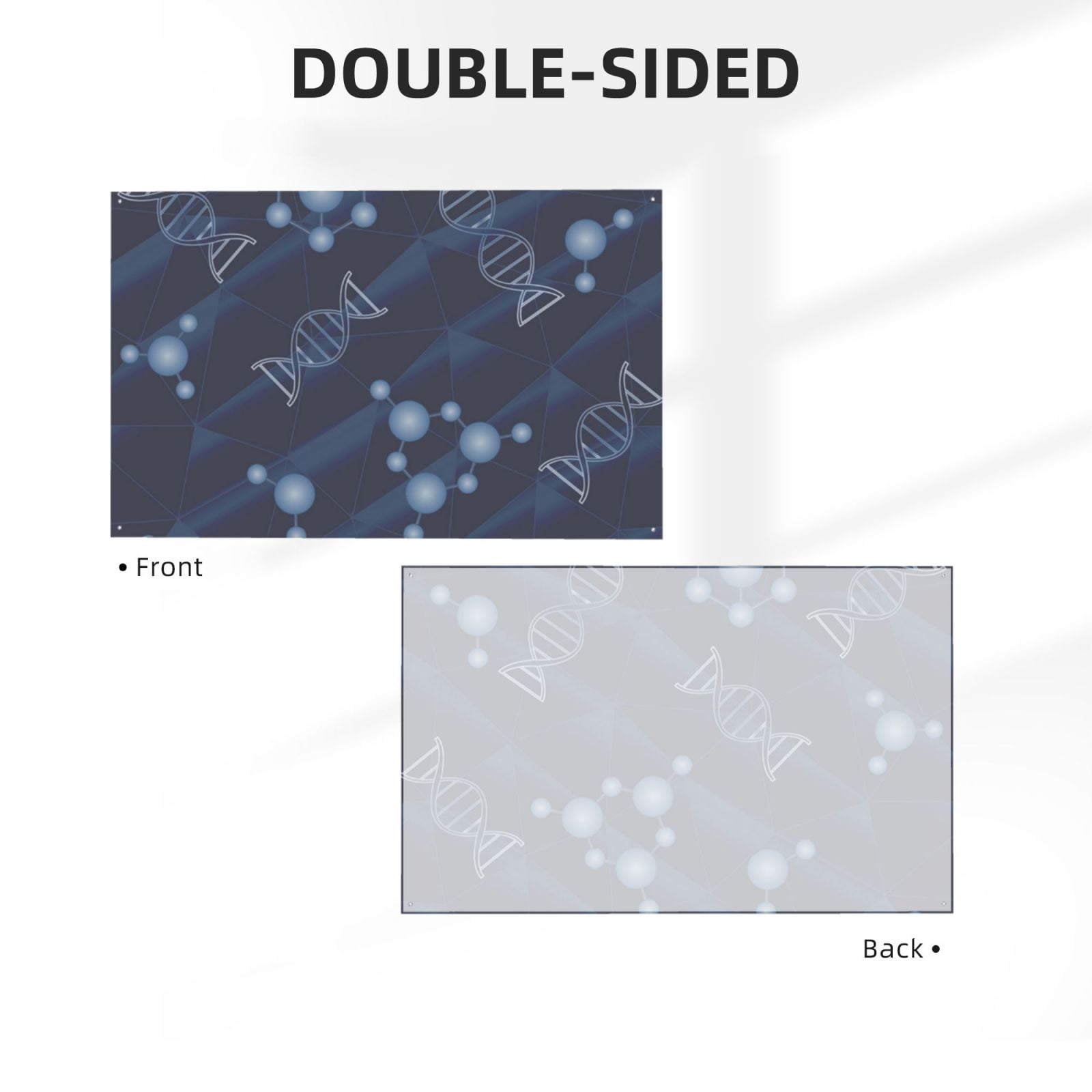 DNA Geometric Science Four Hole Decorated Banner Flag for Garden Yard Home Decoration Indoor Outdoor 4x6 Ft