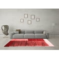 thumbnail image 3 of Ahgly Company Indoor Round Abstract Red Contemporary Area Rugs, 3' Round, 3 of 4