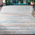 thumbnail image 3 of SAFAVIEH Cabana Gaila Abstract Indoor/Outdoor Area Rug, Aqua/Pink, 6'7" x 6'7" Square, 3 of 12