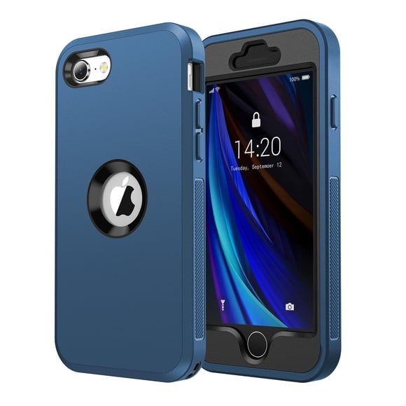 Funda de teléfono jaroco para iPhone SE 2022/2020/8/7 4.7 pulgadas azul oscuro+azul