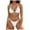 White, variant on yueewhu Women's Sexy Halter Bikini Set Triangle Top String Swimwear Two Piece Swimsuits Cheeky Bathing Suit (Light Yellow, XL)
