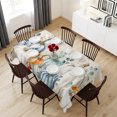 thumbnail image 6 of Thanksgiving Pumpkin Table Cloth Waterproof Tablecloths, Fall Eucalyptus Autumn Leaves Beige Tablecloth Dining Table Cover for Kitchen Party Tabletop Outdoor, Rectangle Tablecloth 54x108 Inch, 6 of 9
