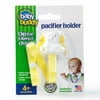 Baby Buddy Pacifier Holder Clip-Cute Fashionable Bear Clips onto Babys Shirt, Snaps to Paci, Teether, Toys, Yellow, 1pk