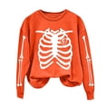 thumbnail image 5 of Inverlee Womens Halloween Sweatshirts Funny Pumpkin Ghost Graphic T-shirt Classic Crewneck Sweatshirt Long Sleeve Dressy Casual Pullover Tops Halloween Party Supplies, 5 of 6