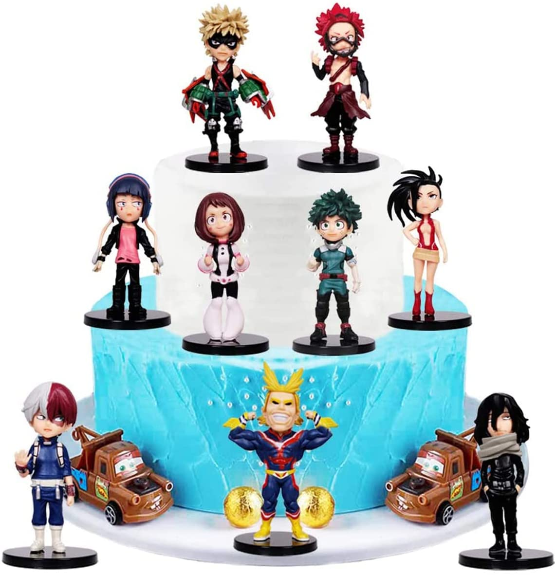9 Stück My Hero Academia Figuren Set – Midoriya, Todoroki, Bakugō Q-Version, Ca. 6-10 Cm