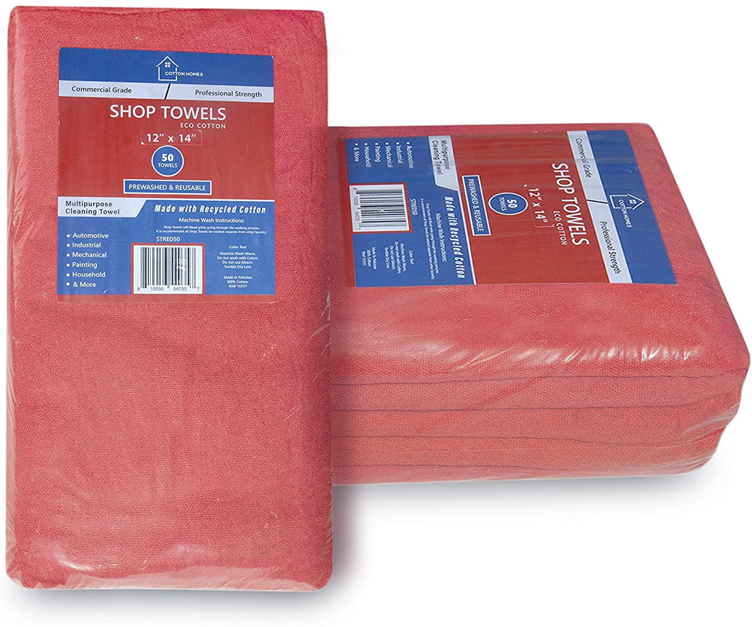 Shop Towels Red 12x14 (25 Pack)