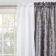 thumbnail image 2 of Mainstays 4 Piece Embroidered Curtain Panel Set, 27.5" x 84", Gray, 2 of 2