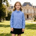 thumbnail image 7 of JUMEYU Long Sleeve Uniform Shirts for Boys Toddler Boys Long Sleeves Button Down Shirt Size 11-12 (Blue,11-12 Years), 7 of 7