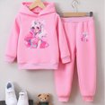 thumbnail image 2 of Zuwimk 2 Pcs Boys Girls Clothes Sweatsuit Set Color Blocked Hoodie Top and Jogger Pants for Kids Fall Winter Spring Outfits(Light Pink,2-3 Years), 2 of 4