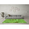 thumbnail image 3 of Ahgly Company Indoor Square Patchwork Green Transitional Area Rugs, 4' Square, 3 of 4