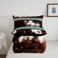 thumbnail image 5 of Erosebridal Animal Hide Pattern Queen Comforter Set,Western Cowhide Comforter Sets Queen,Black Reversible,3-Piece,1 Comforter and 2 Pillowcases, 5 of 7