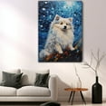thumbnail image 5 of Thuan American Eskimo Dog Art Van Gogh-Inspired - Contemporary Abstract Modern Dog Wall Decor - Dog Painting Canvas Canvas Print 11x17 inches Unframed, 5 of 6