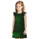 thumbnail image 1 of Fotbe Green Sparkling Vestido de Dormir para Niñas de 3 a 10 Años, Mangas Cortas, Estilo Princesa, Pijama Camisón con Mangas Voladas-XX-Large, 1 of 6