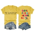 thumbnail image 2 of Bovemsi Shirts for Women Shirt Verse T Shirt God Is Within Her Tees Inspirational Tops, Yellow Women's Summer Short Sleeve T-Shirts, M, 2 of 4