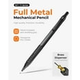 thumbnail image 2 of STAGEEKC Metal Mechanical Pencil Set in Leather Case, 5PCS Art Drafting Pencil 0.3, 0.5, 0.7, 0.9 & 2mm Lead Holder, 9 Tube (4B 2B HB 2H Colors) Lead Refills for Drawing, Sketching, Writing (Black), 2 of 5