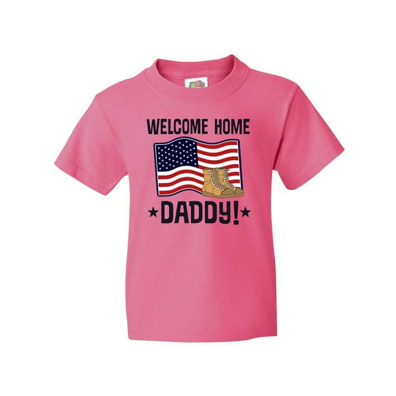 Inktastic Military Daddy Welcome Home Youth T-Shirt