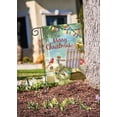 thumbnail image 3 of Merry Christmas Cardinal Holly Wreath Chair Beach Lanscape Garden Yard Flag 12"x 18" Double Sided Polyester Welcome House Flag Banners for Patio Lawn Outdoor Home Decor, 3 of 6