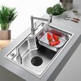 thumbnail image 4 of Nvzi Tapón para bañera, tapón de desagüe de silicona grande de 15 cm, tapón para cabello, juego de 2 ventosas planas, para accesorios de cocina, baño y ropa (blanco), 4 of 5