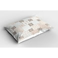 thumbnail image 2 of Ambesonne Orient Pillow Sham 2 Pack, Pastel Oriental Motif, 36"x20", White Beige Grey, 2 of 3