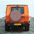 thumbnail image 4 of Haiem Spare Tire Cover , Wheel Cover with Daisies Flowers printed, Camper Spare Tire Cover Fit for Jeep Wrangler Rv SUV Truck Travel Trailer-15 inch, 4 of 8