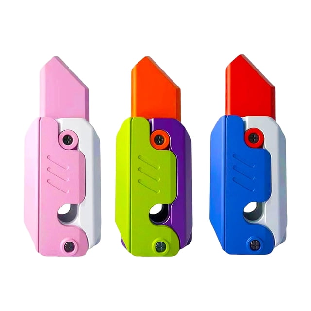 Vogacara Cuchillo pequeño para rábano, 3 piezas, para picar y cortar en dados sin esfuerzo, verduras favoritas, cuchillo de gravedad seguro Juguetes