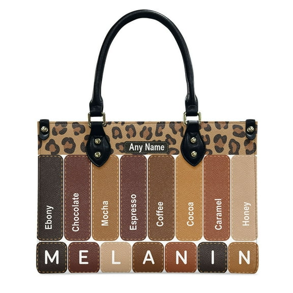 Personalized Leather Handbag with Zipper for African American Woman, Custom Purses Gift For Black Women, Mother's Day Gift, Church Bags for Women, Bible Bag, Purses For Moms, Personalized Bags Xkp1OR