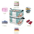 thumbnail image 4 of Foldable Clothes Storage Bags Clothes Organizer Bin with Clear Windows for Clothes Bedding Cute Cartoon Santa Claus, 4 of 6