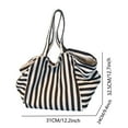 thumbnail image 2 of Stylish Canvas Shoulder Bags Large Capacity Tote for Daily Commuting Shopping Travel and College Students, 2 of 3