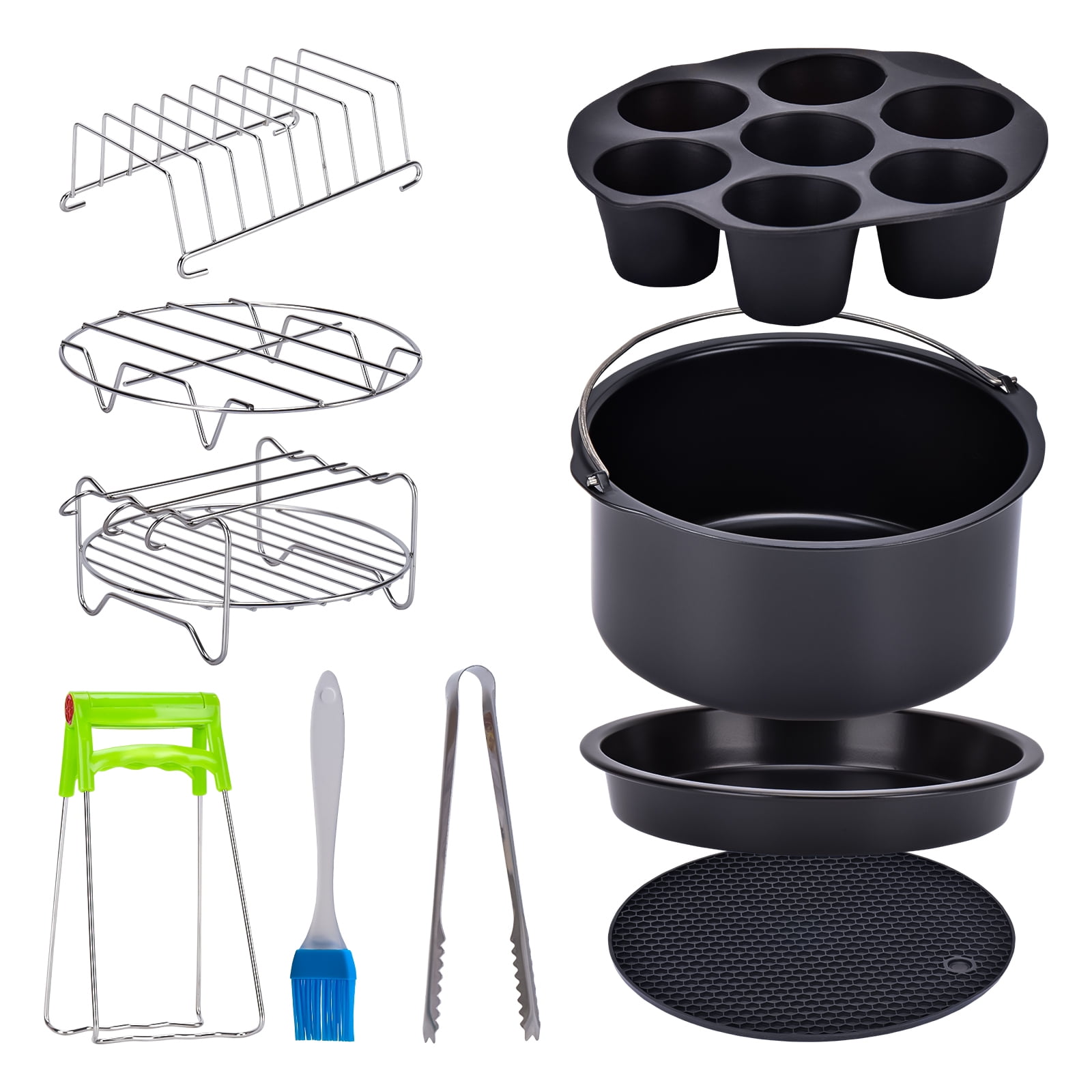 DEPTHOT 10PCS Air Fryer Accessory Set Fits 2.75Quart 3.7Quart