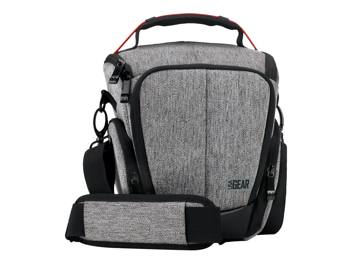 USA GEAR UTL Camera Case Bag with Smooth Streamlined Shape, Soft Cushioned Interior and Side Storage Pockets - Works Great for Sony , Olympus , Fujifilm and More Cameras